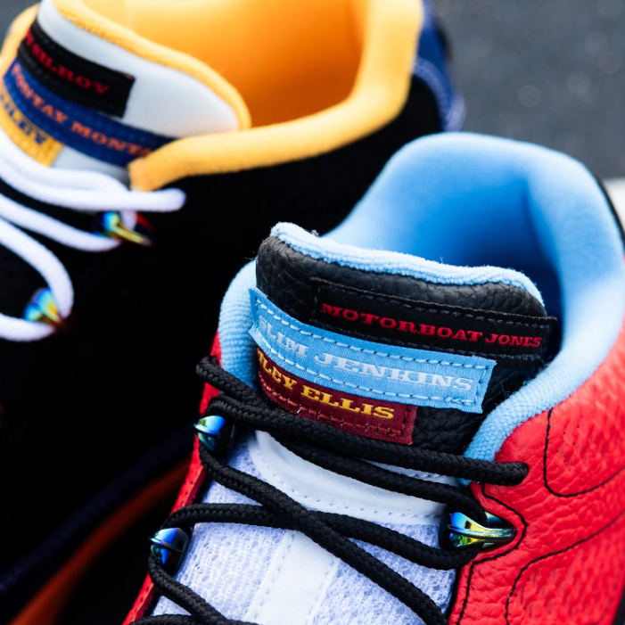 Air Jordan 9 Low Multicolor Sneakers - Red, Black & Blue