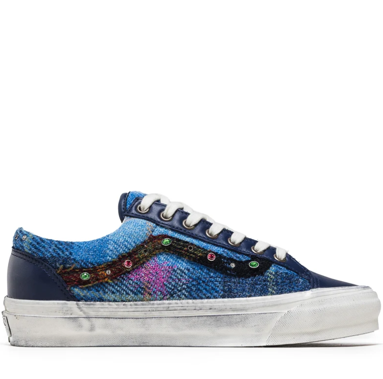 Vans Old Skool Embellished Sneakers - Blue Denim Look & Navy