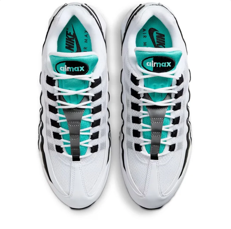 Nike Air Max 95 Sneakers - White, Black & Teal