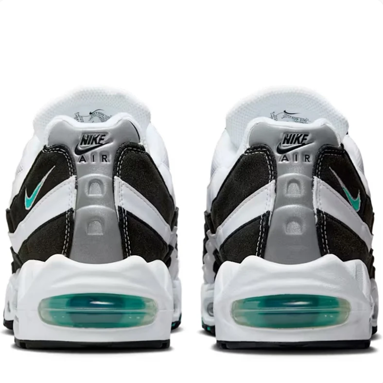 Nike Air Max 95 Sneakers - White, Black & Teal