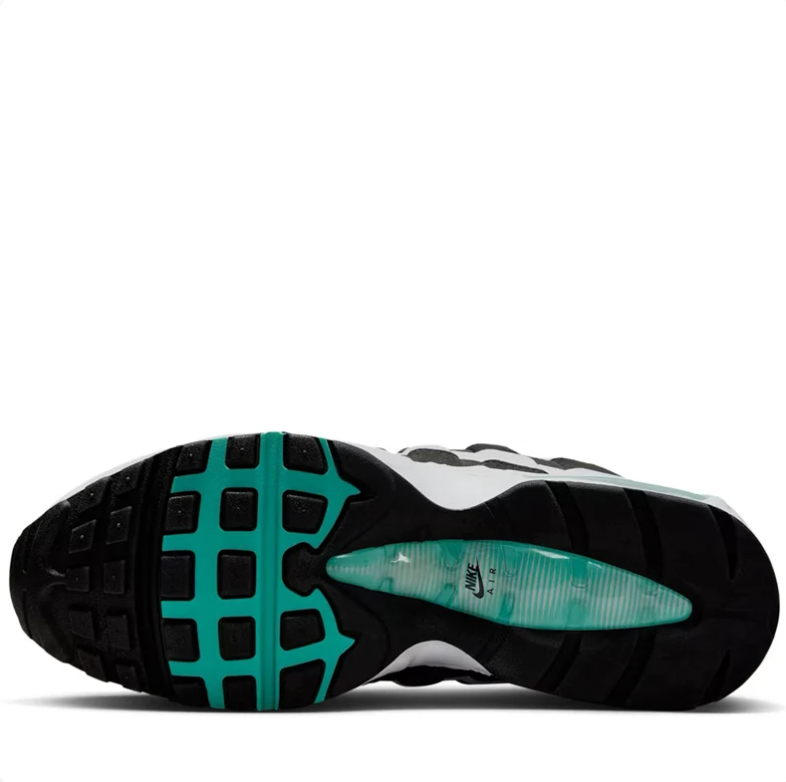Nike Air Max 95 Sneakers - White, Black & Teal