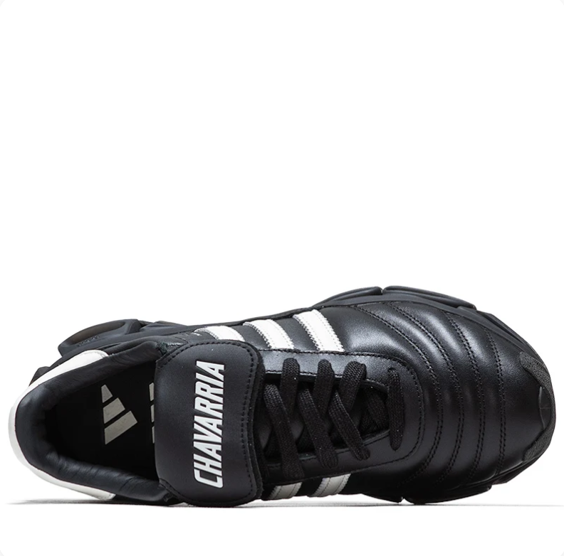 adidas Chavarria Sneakers - Black & White with Sculpted Cutout Sole