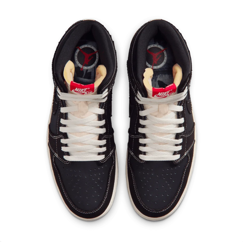 Air Jordan 1 High Sneakers - Black, Cream & Red