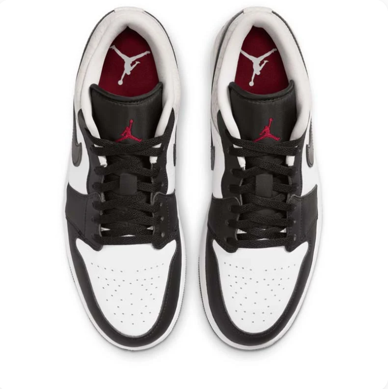 Air Jordan 1 Low Sneakers - Black, White & Light Grey