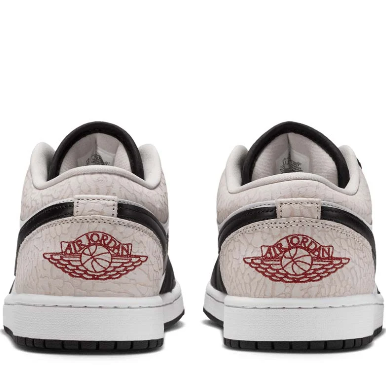 Air Jordan 1 Low Sneakers - Black, White & Light Grey