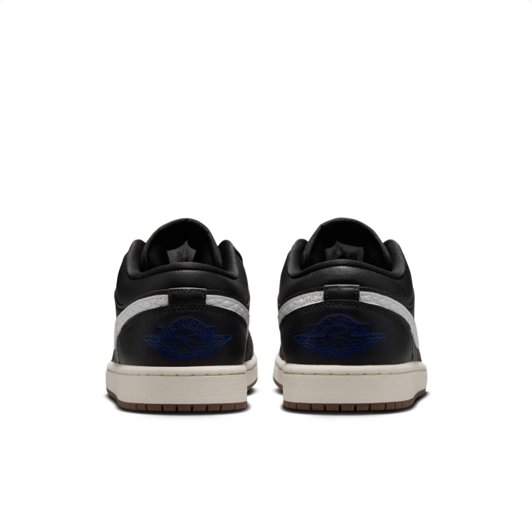 Air Jordan 1 Low Sneakers - Black & Grey with Gum Sole
