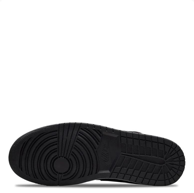 Air Jordan 1 Low Sneakers - Black with Red Contrast Stitching