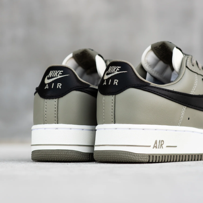 Nike Air Force 1 Low Sneakers - Grey & Black with White Midsole