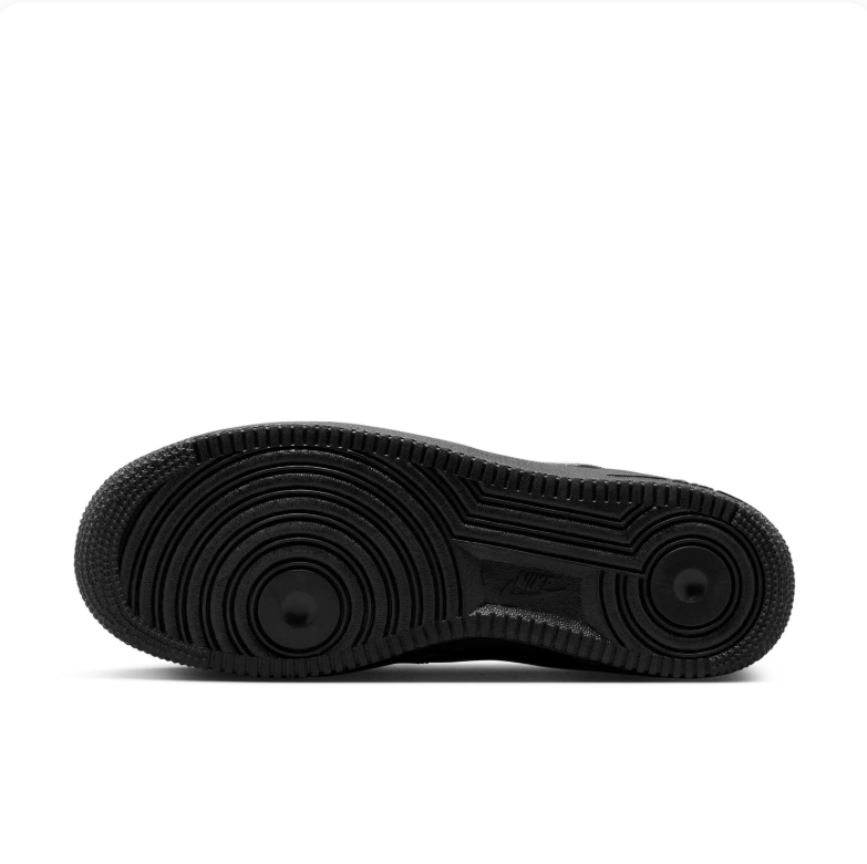 Nike Air Force 1 Low Sneakers - Black with White Swoosh