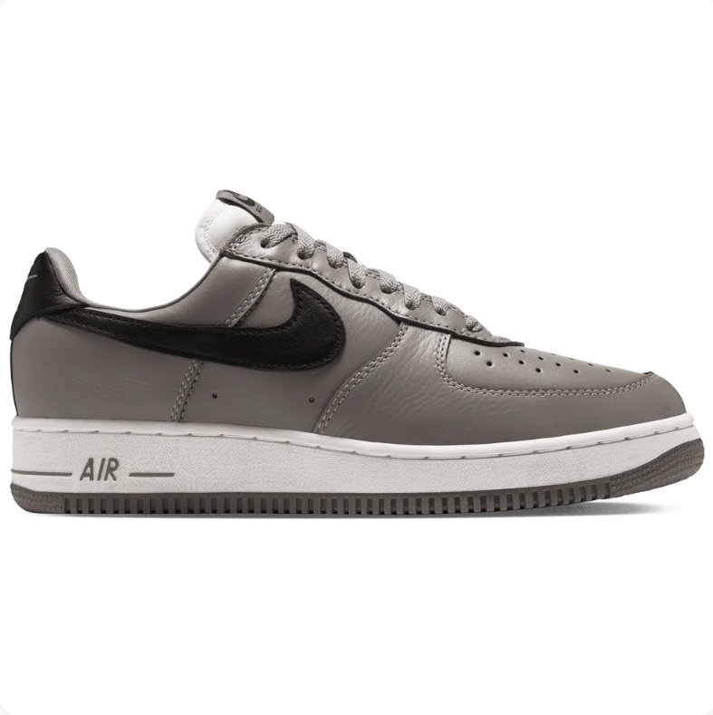 Nike Air Force 1 Low Sneakers - Grey & Black with White Midsole