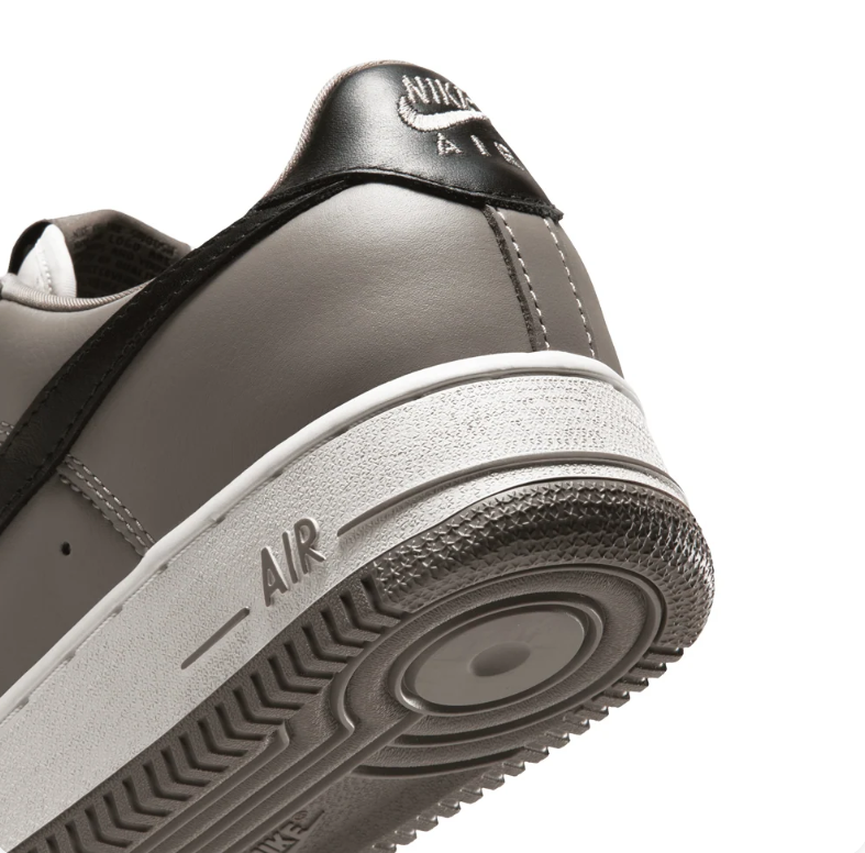 Nike Air Force 1 Low Sneakers - Grey & Black with White Midsole