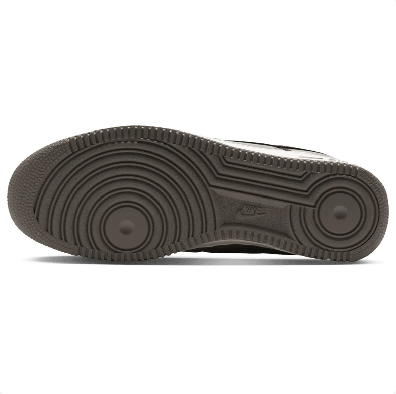 Nike Air Force 1 Low Sneakers - Grey & Black with White Midsole