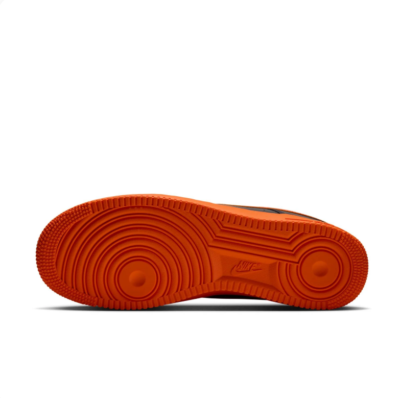 Nike Air Force 1 Low Sneakers - Black & Orange with Orange Sole