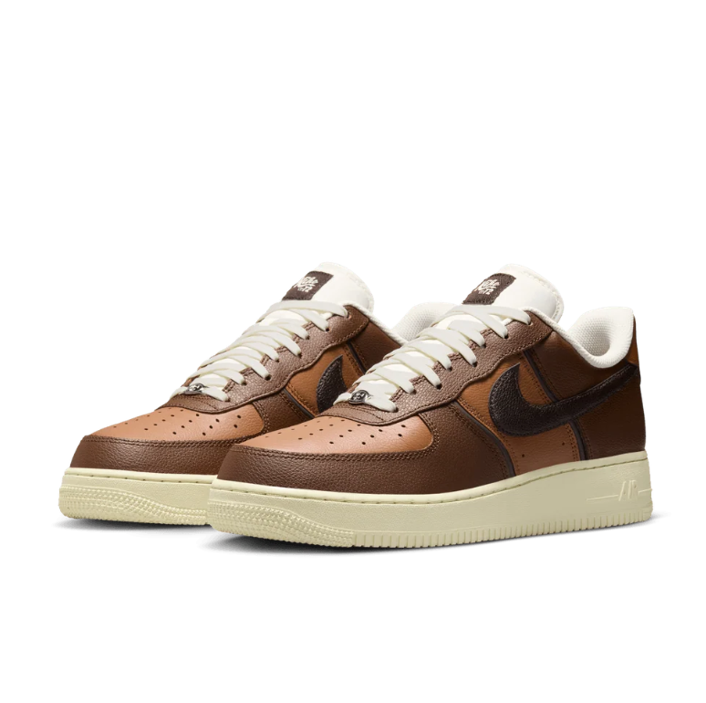 Nike Air Force 1 Low Sneakers - Brown, Tan & Cream