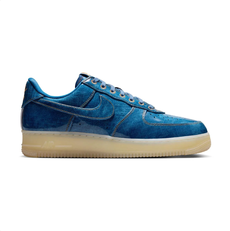 Nike Air Force 1 Low Sneakers - Washed Blue with Cream Sole