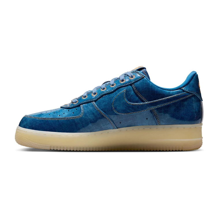 Nike Air Force 1 Low Sneakers - Washed Blue with Cream Sole