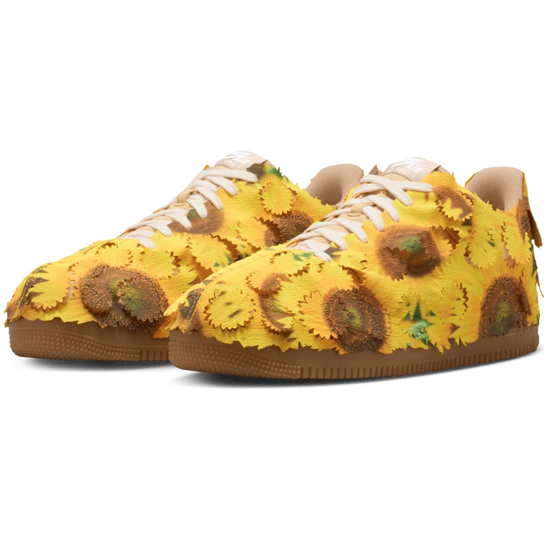Nike Air Force 1 Low Sneakers - Yellow Sunflower Layers with Gum Sole