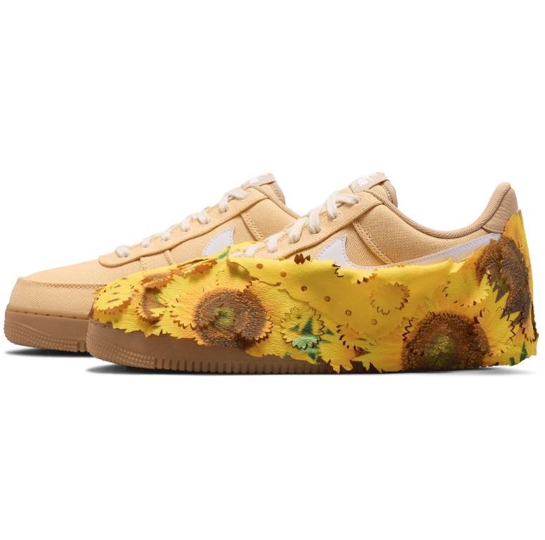 Nike Air Force 1 Low Sneakers - Yellow Sunflower Layers with Gum Sole