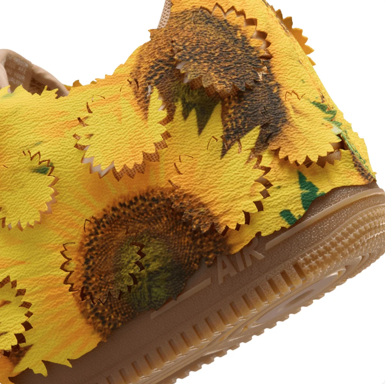 Nike Air Force 1 Low Sneakers - Yellow Sunflower Layers with Gum Sole