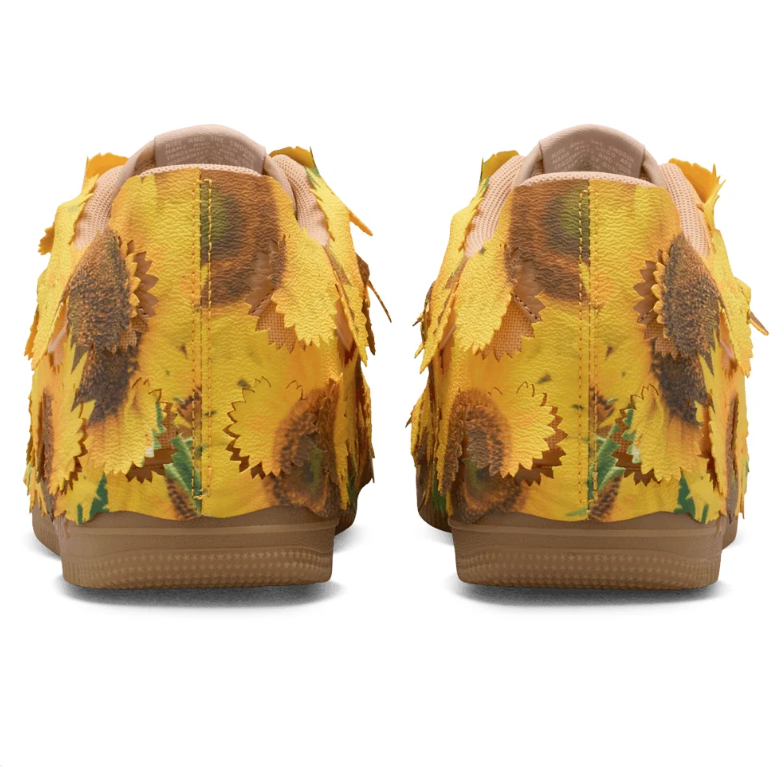 Nike Air Force 1 Low Sneakers - Yellow Sunflower Layers with Gum Sole
