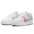 Nike Air Force 1 Low Sneakers - White with Multicolor City Embroidery