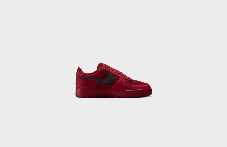 Nike Air Force 1 Low Sneakers - Red with Black Swoosh
