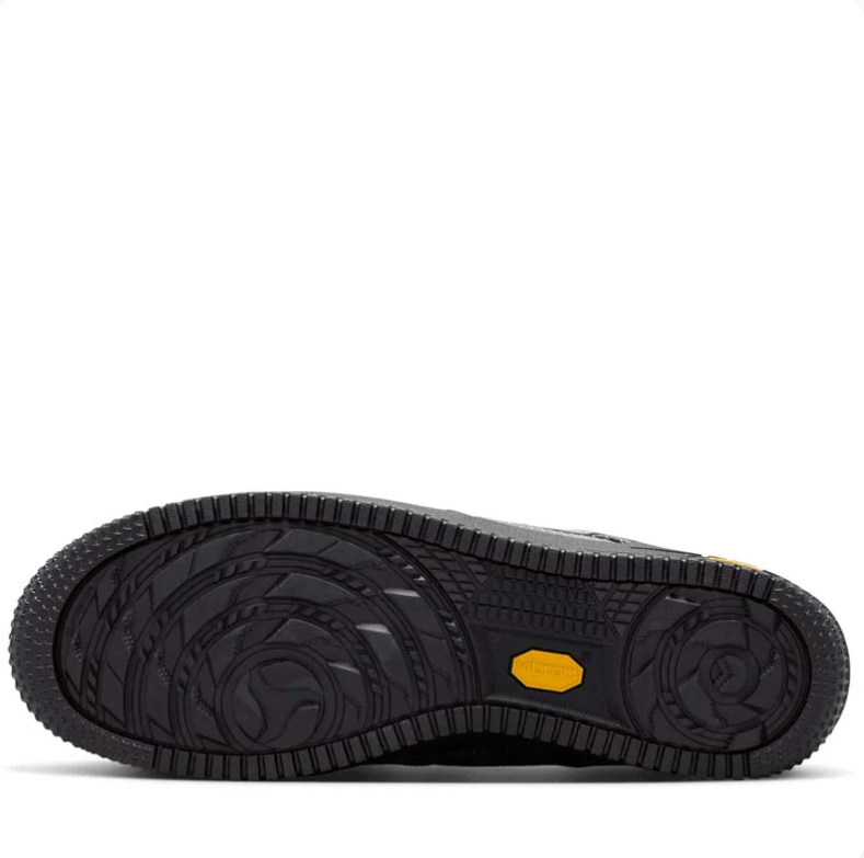 Nike Air Force 1 Low Sneakers - Grey Grid Pattern with Black Sole
