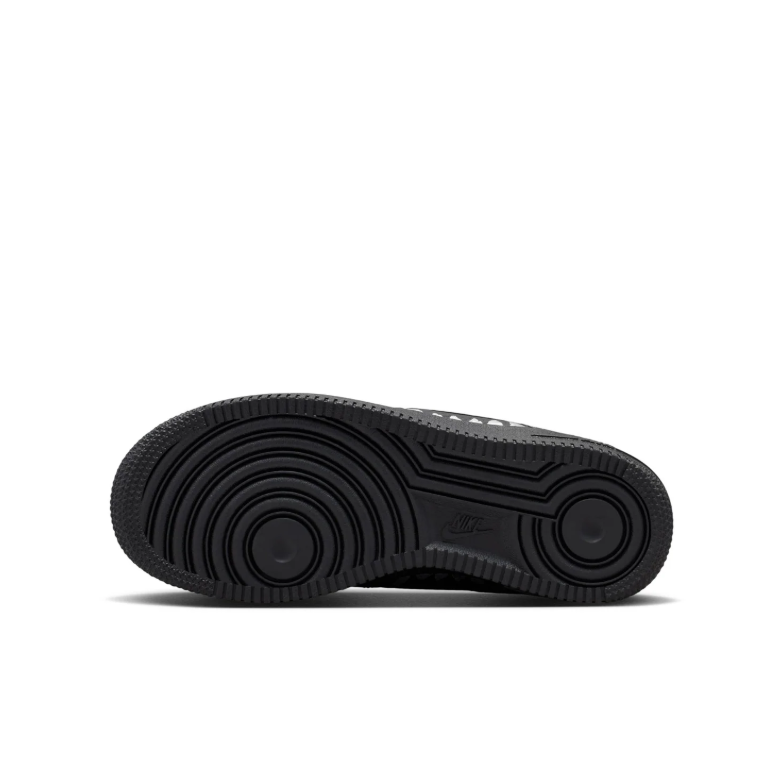 Nike Air Force 1 Low Sneakers - Black with White Fang Graphics