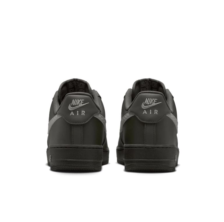 Nike Air Force 1 Low Sneakers - Dark Olive & Grey with Mini Swoosh