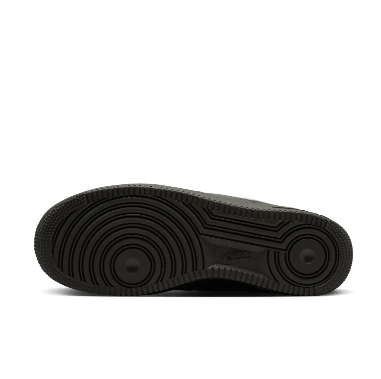 Nike Air Force 1 Low Sneakers - Dark Olive & Grey with Mini Swoosh