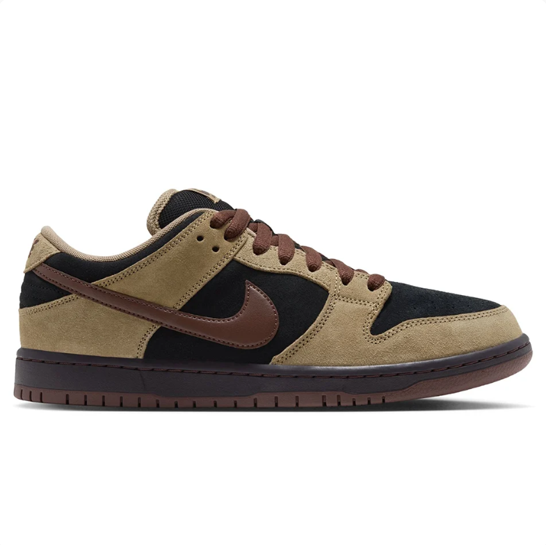 Nike SB Dunk Low Pro Sneakers - Black, Khaki & Brown