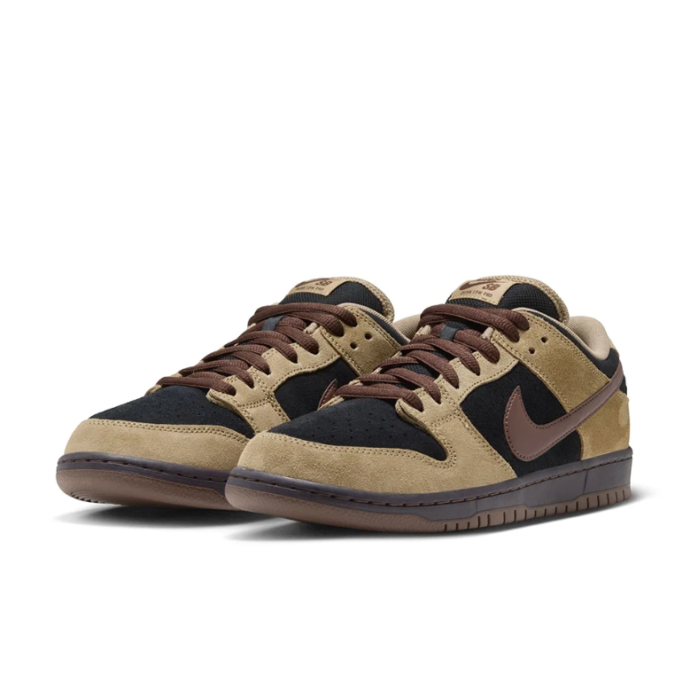 Nike SB Dunk Low Pro Sneakers - Black, Khaki & Brown