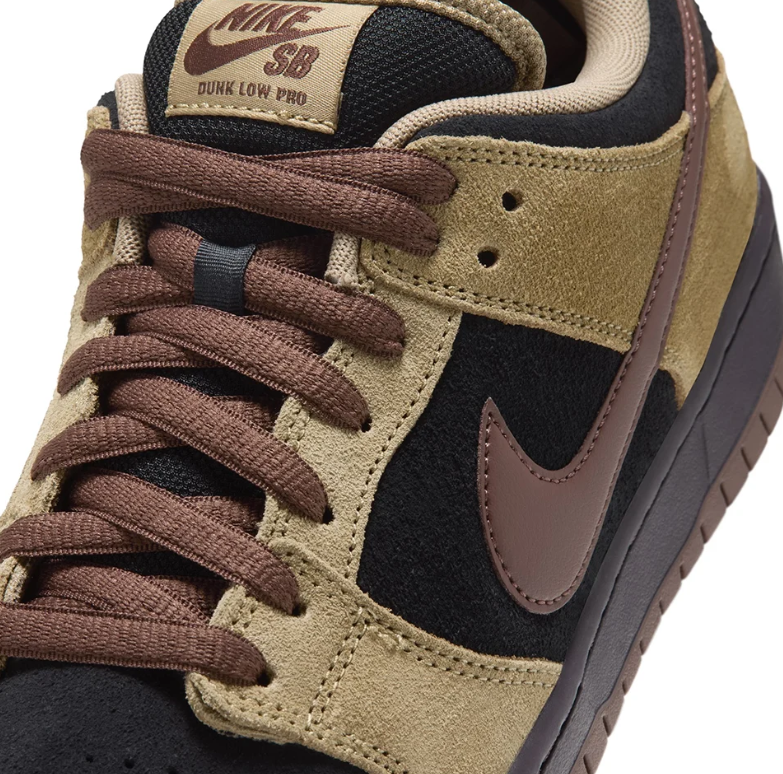 Nike SB Dunk Low Pro Sneakers - Black, Khaki & Brown