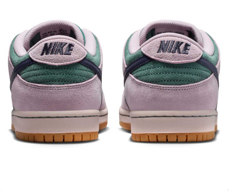 Nike SB Dunk Low Pro Sneakers - Teal & Pink with Gum Sole