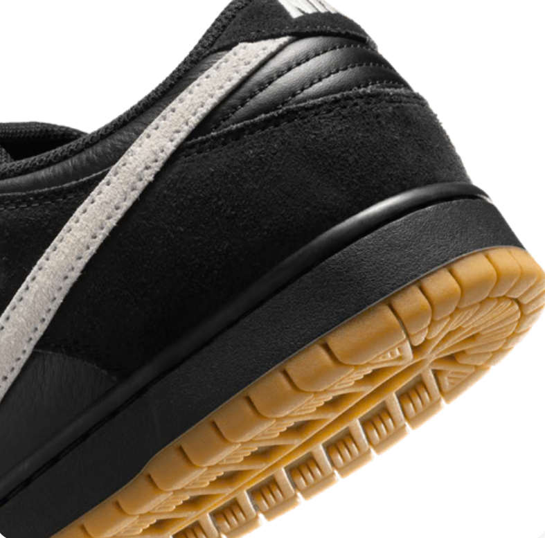 Nike Dunk Low Sneakers - Black & White with Gum Sole