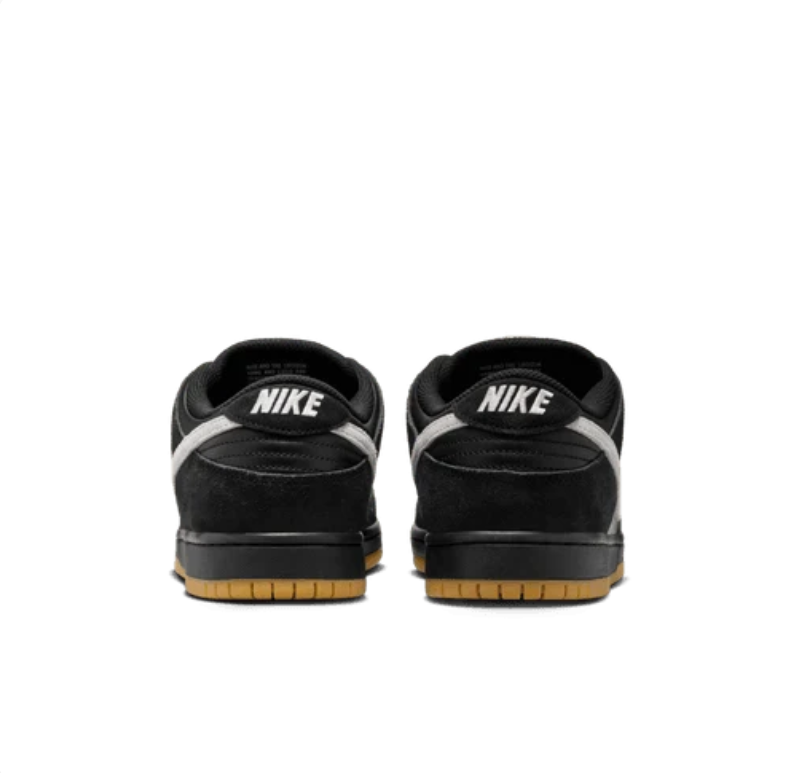 Nike Dunk Low Sneakers - Black & White with Gum Sole