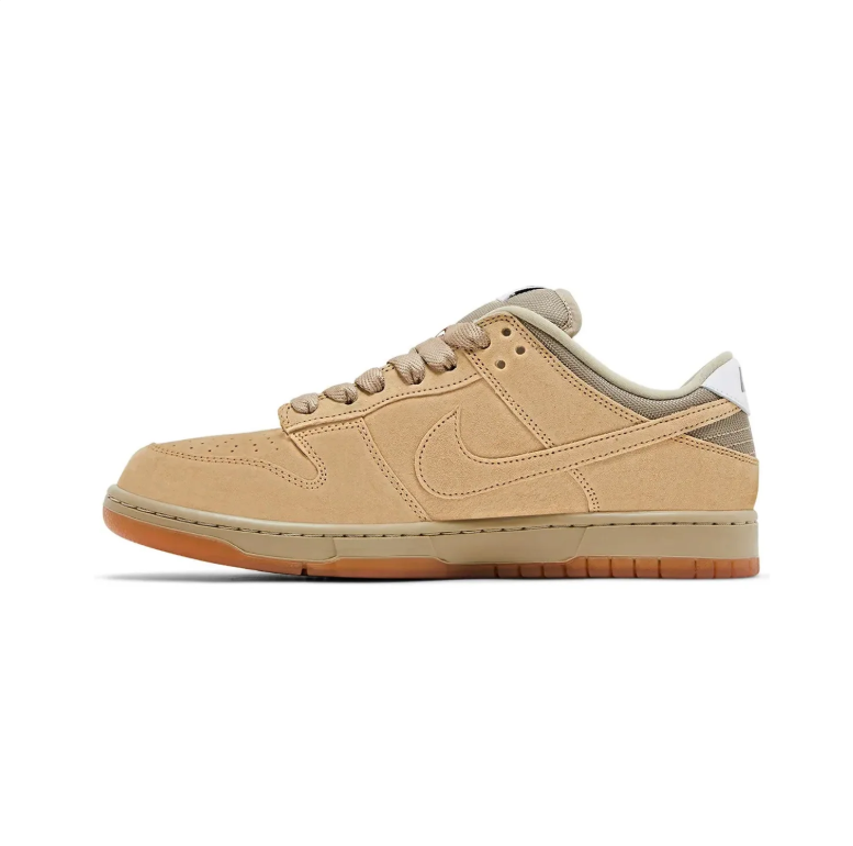 Nike Dunk Low Sneakers - Sand & Khaki with Gum Sole
