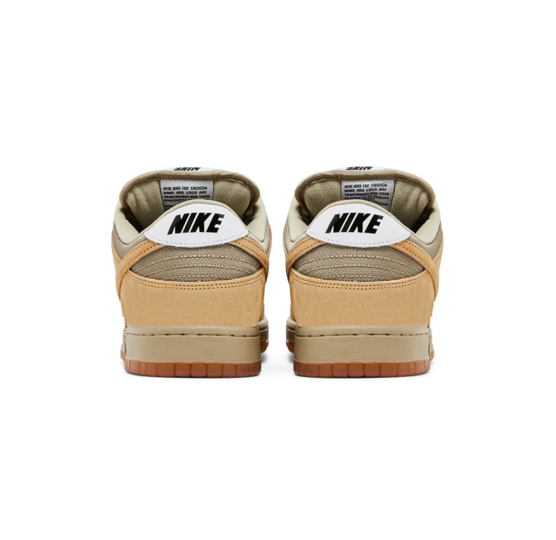 Nike Dunk Low Sneakers - Sand & Khaki with Gum Sole