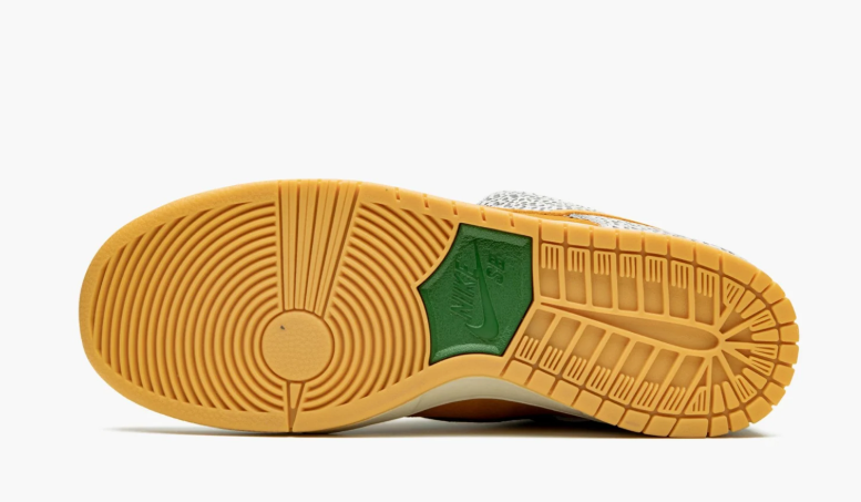 Nike SB Dunk Low Sneakers - Golden Yellow with Spotted Overlays