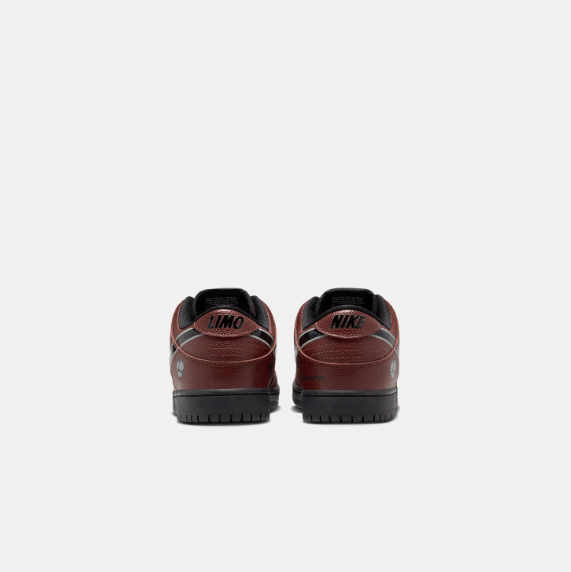 Nike Dunk Low Sneakers - Burgundy & Black with White Laces