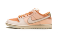 Nike SB Dunk Low Sneakers - Peach & Cream with Olive Heel Tabs
