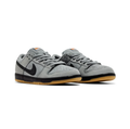 Nike Dunk Low Sneakers - Grey & Black with Gum Sole