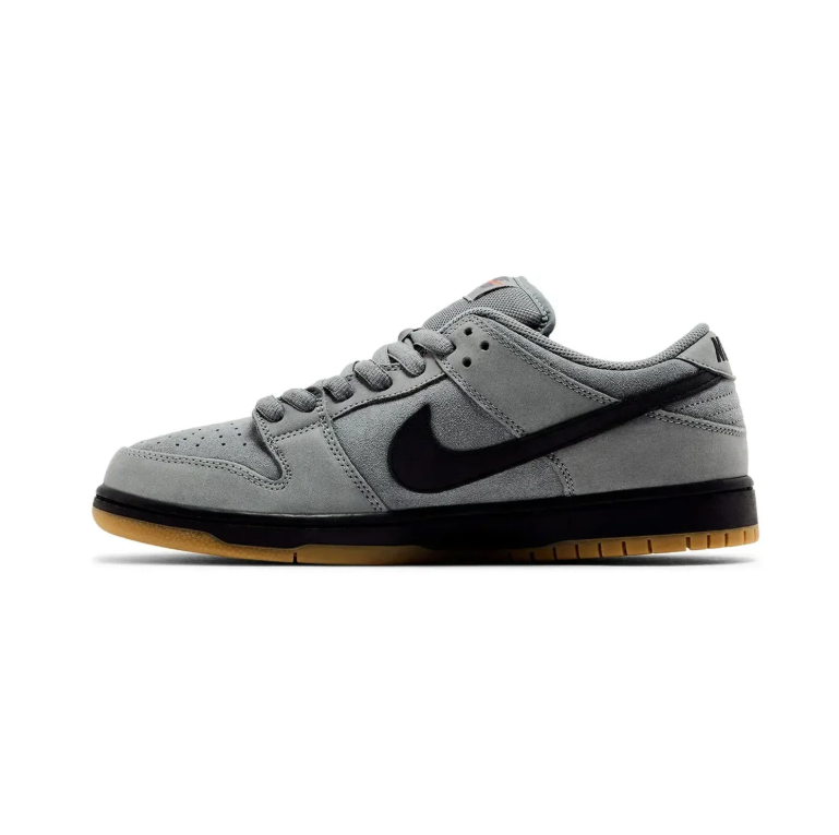 Nike Dunk Low Sneakers - Grey & Black with Gum Sole