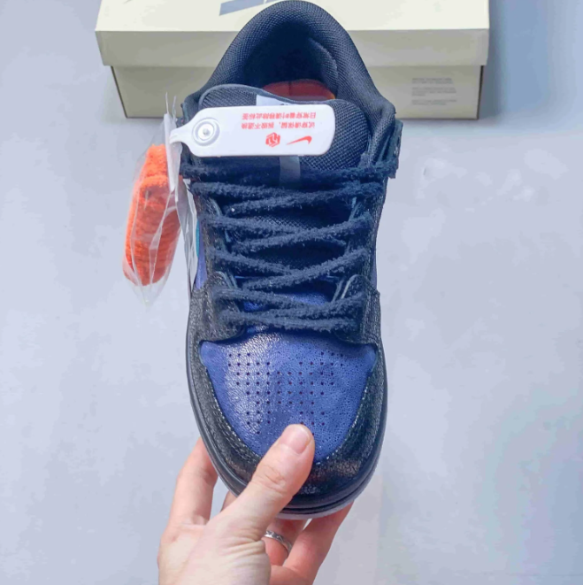 Nike SB Dunk Low Sneakers - Navy & Blue with Teal Swoosh