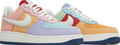 Nike Air Force 1 Low Sneakers - Pastel Multicolor with Puerto Rico Heel Detail
