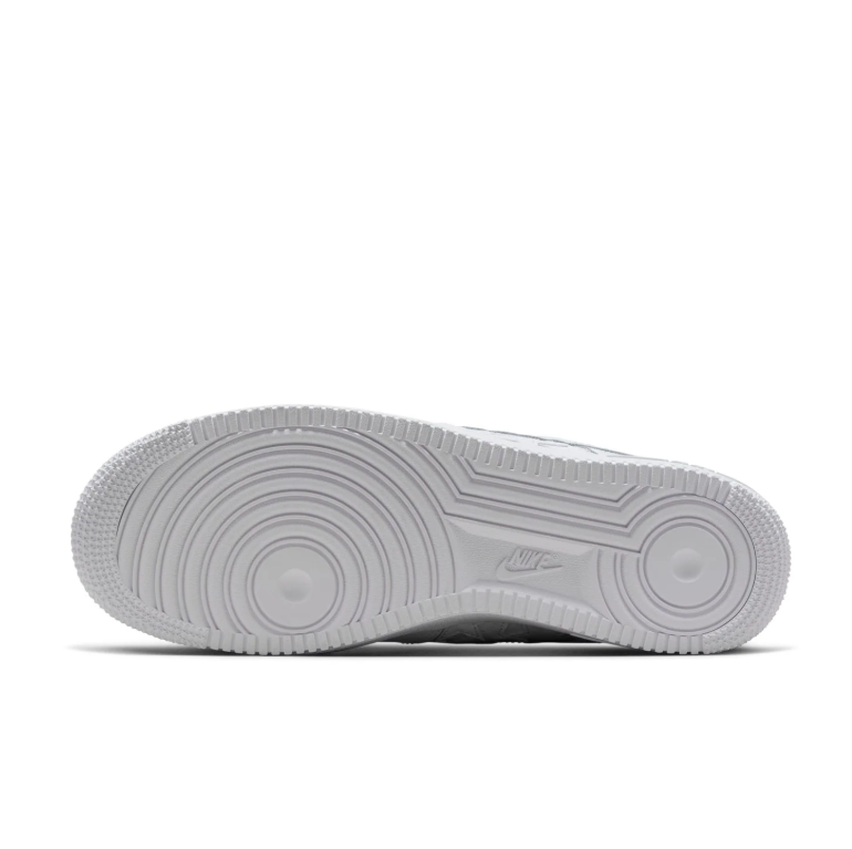 Nike Air Force 1 Low Sneakers - All White with Star Details