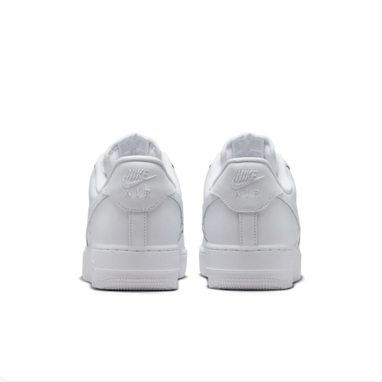 Nike Air Force 1 Low Sneakers - All White with Star Details
