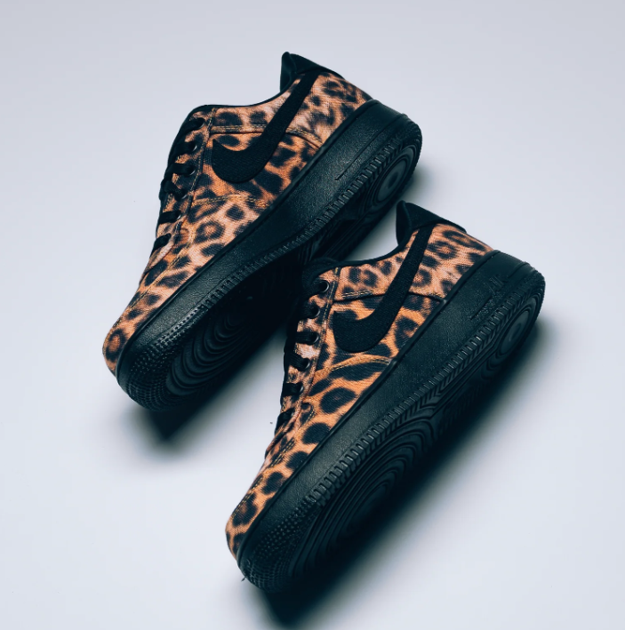 Nike Air Force 1 Low Sneakers - Leopard Print & Black