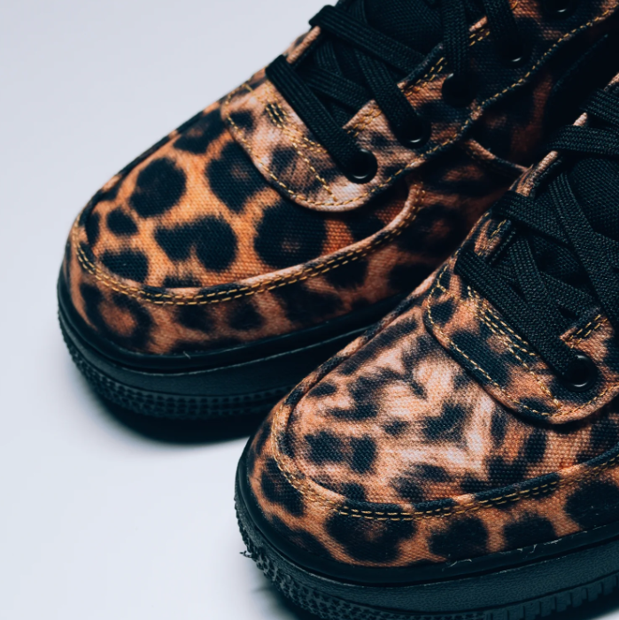 Nike Air Force 1 Low Sneakers - Leopard Print & Black