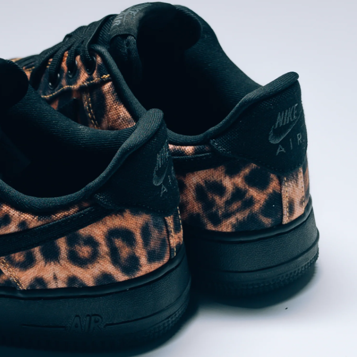 Nike Air Force 1 Low Sneakers - Leopard Print & Black